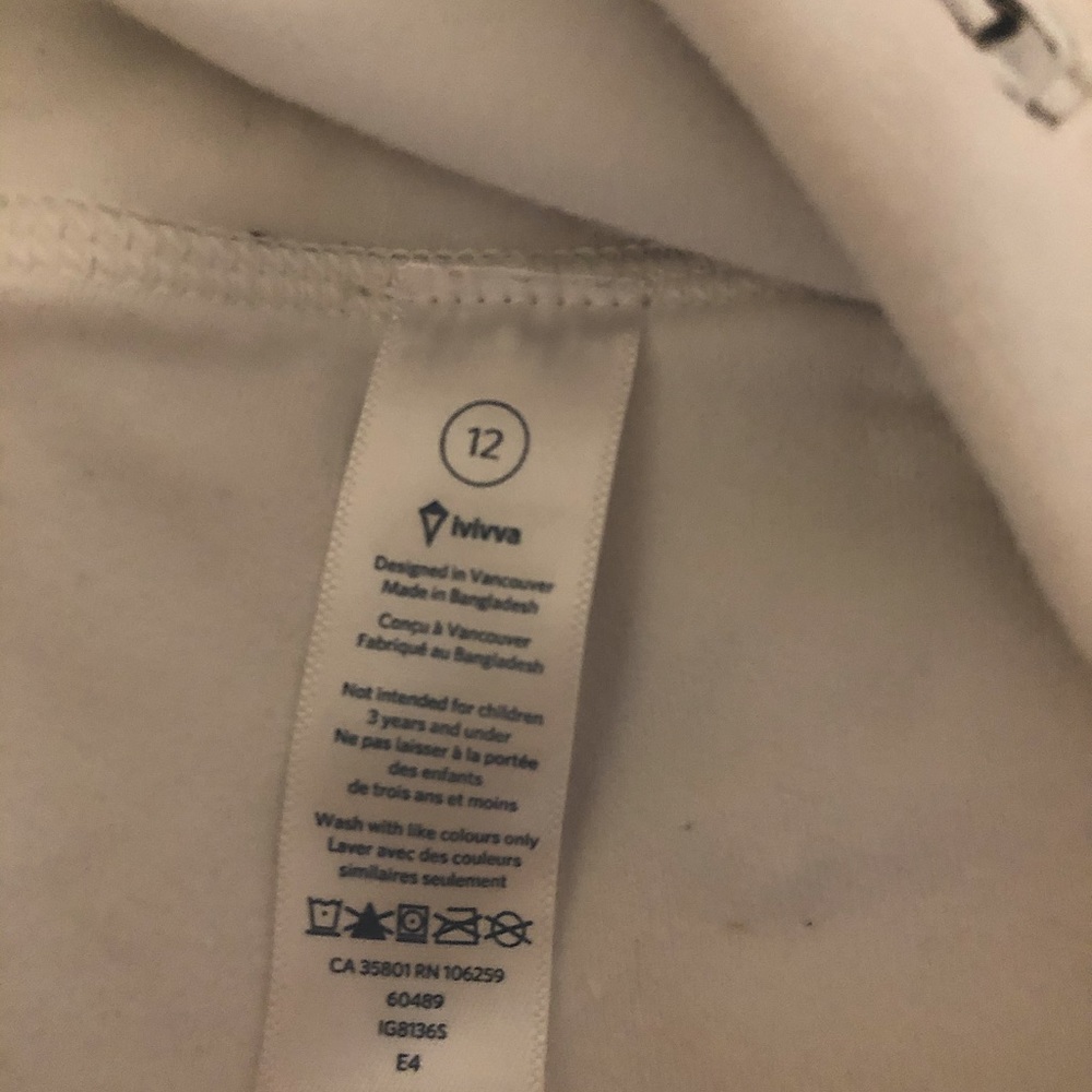 Ivivva white ruffle tennis skirt